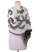 Chal de mezcla de lana - Chal tejido floral inspirado en Jamawar de ónix y alabastro