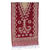 Handbemalter Seidenschal, „Basar in Rot“. - Roter Schal aus 100 % Seide mit geometrischem Design aus Indien