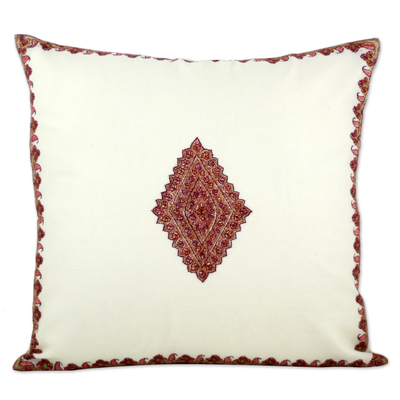 Cushion Cover Handcrafted in India Embroidered with Diamond