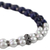 Collar de dos vueltas de lapislázuli y perlas cultivadas - Collar de dos vueltas de plata con lapislázuli y perlas cultivadas
