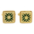 Vergoldete Manschettenknöpfe - Handgefertigte Manschettenknöpfe aus Sterlingsilber aus grünem Gold aus Indien