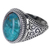 Sterling silver single-stone ring, 'Radiant Blue Beauty' - Sterling Silver Cocktail Ring with Reconstituted Turquoise (image 2b) thumbail