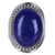 Lapis lazuli single-stone ring, 'Captivating Blue' - Lapis Lazuli Sterling Silver Ring Handmade in India (image 2a) thumbail