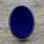 Lapis lazuli cocktail ring, 'Pool of Memories' - Hand Made Blue Oval Lapis Lazuli Cocktail Ring India