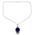 Lapis lazuli pendant necklace, 'Glamorous Blue' - Hand Made Lapis Lazuli Blue Topaz Pendant Necklace India (image 2c) thumbail
