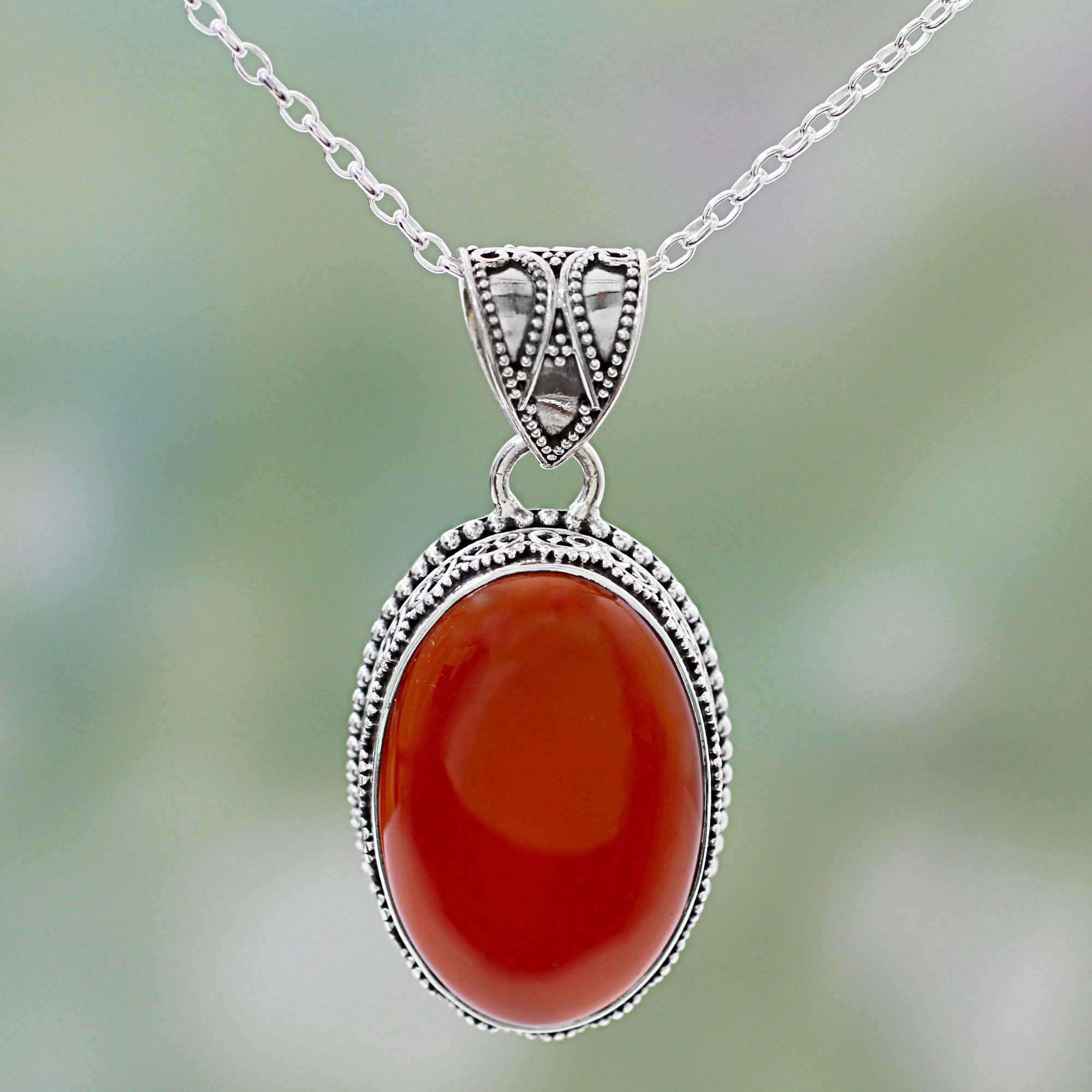925 Sterling Silver Natural RED CARNELIAN Pendant FASHION Jewelry Choose Style 925 Sterling Silver Natural RED CARNELIAN Pendant FASHION Jewelry Choose Style