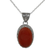 Carnelian pendant necklace, 'Fiery Glamour' - Hand Made Red Carnelian Pendant Necklace from India thumbail