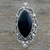 Onyx cocktail ring, 'Midnight Grandeur' - Hand Made Sterling Silver Onyx Cocktail Ring from India (image 2) thumbail