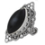 Onyx cocktail ring, 'Midnight Grandeur' - Hand Made Sterling Silver Onyx Cocktail Ring from India (image 2d) thumbail