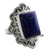 Lapis lazuli cocktail ring, 'Starry Splendor' - Hand Made Sterling Silver Lapis Lazuli Cocktail Ring India (image 2d) thumbail