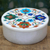 Marble jewelry box, 'Floral Jubilee' - Indian Hand Carved Marble Jewelry Box With Floral Top (image 2) thumbail
