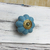 Ceramic cabinet knobs, 'Floral Beauties in Sky Blue' (set of 6) - Ceramic Cabinet Knobs Floral Sky Blue (Set of 6) from India (image 2b) thumbail