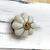 Ceramic cabinet knobs, 'Pale Floral Beauties' (set of 6) - Ceramic Cabinet Knobs Floral Off-White (Set of 6) India (image 2c) thumbail