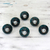 Perillas de gabinete de cerámica, (juego de 6) - Tiradores de armario de cerámica y latón, color verde floral (juego de 6) India