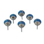 Ceramic cabinet knobs, 'Charming Blue Flowers' (set of 6) - Ceramic Cabinet Knobs Floral Blue and White (Set of 6) India