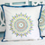 Embroidered cotton cushion covers,  'Leafy Circle' (pair) - Cotton Cushion Covers with Embroidered Leaves (Pair) (image 2) thumbail
