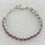 Garnet tennis bracelet, 'Fiery Glam' - 41 Garnets on 925 Silver Tennis Bracelet Jewelry from India (image 2b) thumbail