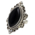 Onyx cocktail ring, 'Lover's Midnight Gaze' - Hand Made Sterling Silver Onyx Cocktail Ring from India (image 2a) thumbail