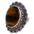 Tiger's eye cocktail ring, 'Halo of Petals' - Hand Made Sterling Silver Tiger's Eye Cocktail Ring India (image 2f) thumbail