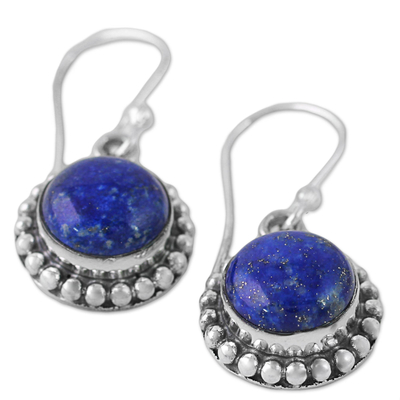 Pendientes colgantes de lapislázuli - Pendientes colgantes de plata de ley y lapislázuli con piedras preciosas
