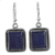 Pendientes colgantes de lapislázuli - Pendientes colgantes rectangulares de plata de ley con lapislázuli