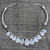 Wasserfall-Halskette aus Sterlingsilber - Halskette aus weißem Chalcedon und Sterlingsilber