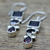 Garnet dangle earrings, 'Radiant Glamour' - Geometric Garnet and Sterling Silver Dangle Earrings (image 2c) thumbail