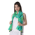 Silk scarf, 'Cool Fascination' - Tie-Dye 100% Silk Scarf Chartreuse Blue from India