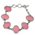 Chalcedony link bracelet, 'Pink Adoration' - Hand Made Chalcedony Sterling Silver Link Bracelet India (image 2d) thumbail