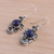 Lapis lazuli and blue topaz dangle earrings, 'Blue Alliance' - Sterling Silver Earrings with Blue Topaz and Lapis Lazuli