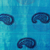 Seidenschal - Handgewebter blauer Seidenschal mit Paisley-Motiven aus Indien