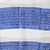 Mantón de seda, 'Ancient Script in Royal Blue' - Mantón de seda estampado en azul y blanco tejido a mano de la India