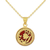 Vergoldete Halskette mit Anhänger - Handgefertigte Halskette mit rotem Anhänger aus Gold über Silber, Indien