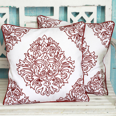 Cotton cushion covers, Abstract Beauty (pair)