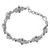 Moonstone and ruby link bracelet, 'Moon Red' - Sterling Silver Moonstone Ruby Link Bracelet India thumbail