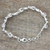 Moonstone and ruby link bracelet, 'Moon Red' - Sterling Silver Moonstone Ruby Link Bracelet India (image 2c) thumbail