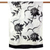 Silk shawl, 'Kolkata Blossoms in Black' - Hand Woven Silk Shawl Floral Motifs Black White from India