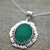 Onyx pendant necklace, 'Magnificent Green' - Hand Crafted Green Onyx Pendant Necklace from India