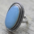 Chalcedony cocktail ring, 'Cool Ecstasy' - Blue Chalcedony and Sterling Silver Large Cocktail Ring (image 2b) thumbail