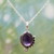 Amethyst pendant necklace, 'Indian Delight in Purple' - Sterling Silver Amethyst Pendant Necklace from India thumbail