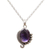 Amethyst pendant necklace, 'Indian Delight in Purple' - Sterling Silver Amethyst Pendant Necklace from India (image 2a) thumbail