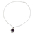 Amethyst pendant necklace, 'Indian Delight in Purple' - Sterling Silver Amethyst Pendant Necklace from India (image 2d) thumbail