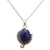 Lapis lazuli pendant necklace, 'Indian Delight in Blue' - Sterling Silver Lapis Lazuli Pendant Necklace from India