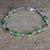 Peridot link bracelet, 'Sunny Drops in Green' - Peridot Composite Turquoise Link Bracelet from India