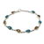 Citrine link bracelet, 'Sunny Drops in Blue' - Citrine Composite Turquoise Link Bracelet from India