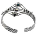 Citrine cuff bracelet, 'Sunny Allure' - Composite Turquoise and Citrine Cuff Bracelet from India