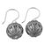 Ohrhänger aus Sterlingsilber - Handgefertigte baumelnde Globus-Ohrringe aus Sterlingsilber aus Indien
