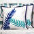 Cotton cushion covers, 'Alluring Leaves' (pair) - 100% Cotton Blue and White Cushion Covers from India (Pair) (image 2) thumbail