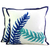 Cotton cushion covers, 'Alluring Leaves' (pair) - 100% Cotton Blue and White Cushion Covers from India (Pair)