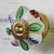 Ceramic cabinet knobs, 'Garden Glamour' (set of 6) - Ceramic Cabinet Knobs Floral Multicolored (Set of 6) India (image 2b) thumbail